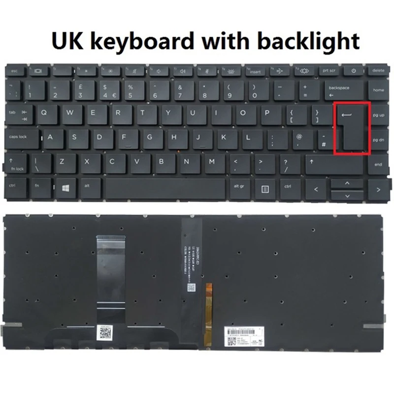 Imagem -03 - Teclado Portátil para hp Probook Eua Reino Unido Espanhol sp Latina 445 440 g8 g9 645 640 g8 Elitebook 645 640 g9 Novo