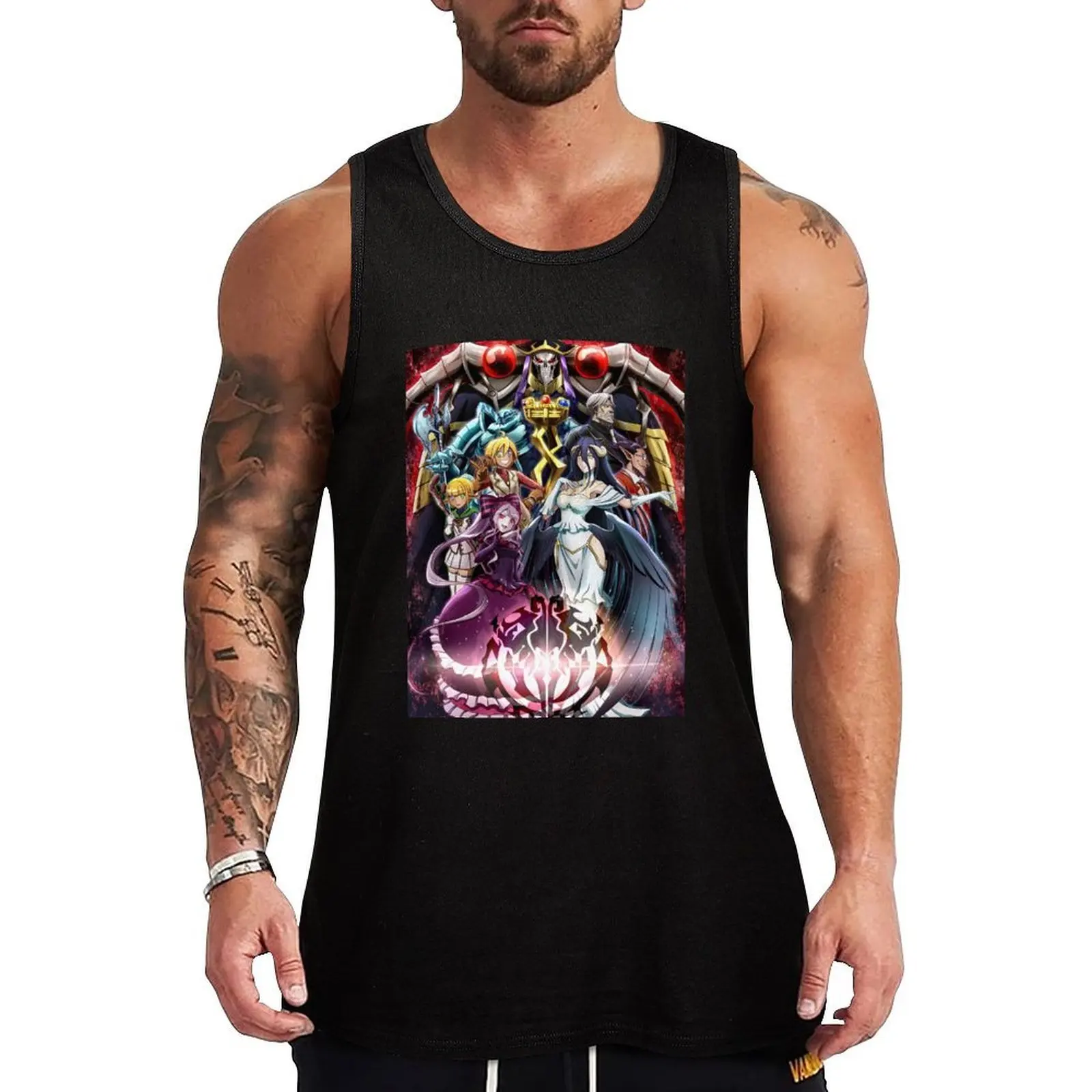 

Overlord - Anime Tank Top bodybuilding men training weight vest mens designer clothes Men's t-shirt