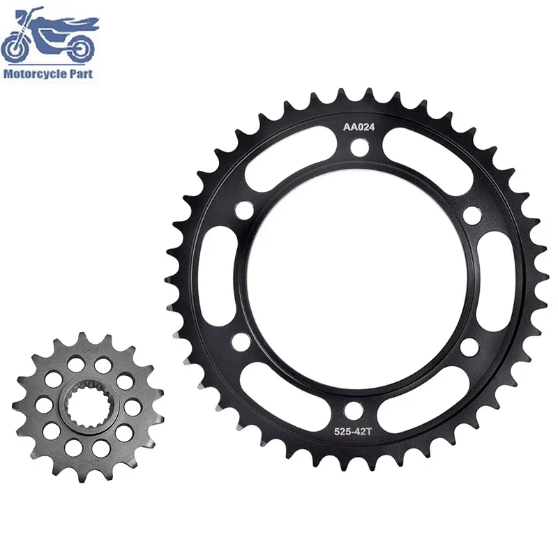 

525 17T 42T Motorcycle Front Rear Sprocket Carburized Steel 20CrMnTi for KT/M 990 1050 1090 1190 Adventure 1290 Superadventure