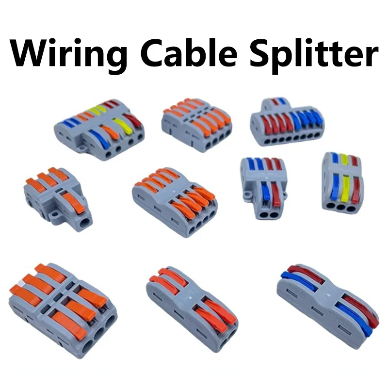 

1 In Multiple Out Push In Quick Wiring Connector Universal Splitter Wiring Cable Terminal Block Universal Fast Wiring SPL 222 23