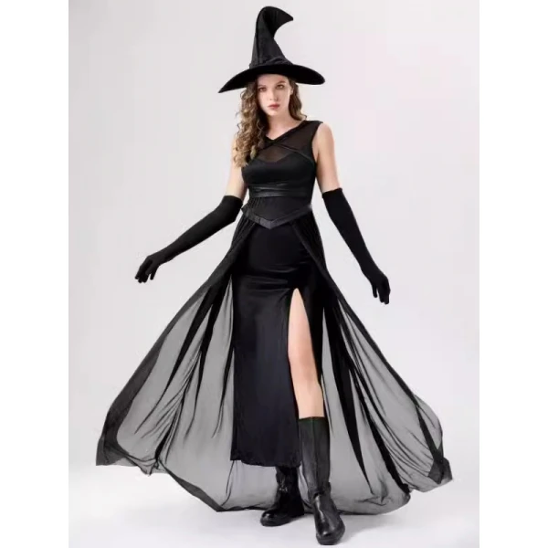 loween Witch Long Dr Cosplay Nightclub Theme Par Stage Performance Costume Women's Traditional Ethnic T Top Skirt
