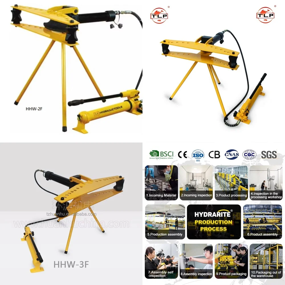 Hydraulic Manual Pipe Bender for HHW2F HHW3F HHW4F Separable Type Portable Hand Operated Tube Bending Tool for Metal Pipes