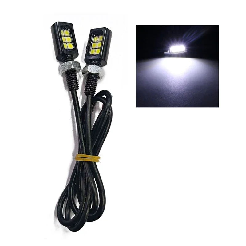 12V Car Licence Plate Light 3030 6SMD Screw Lamp for Night Safety Driving