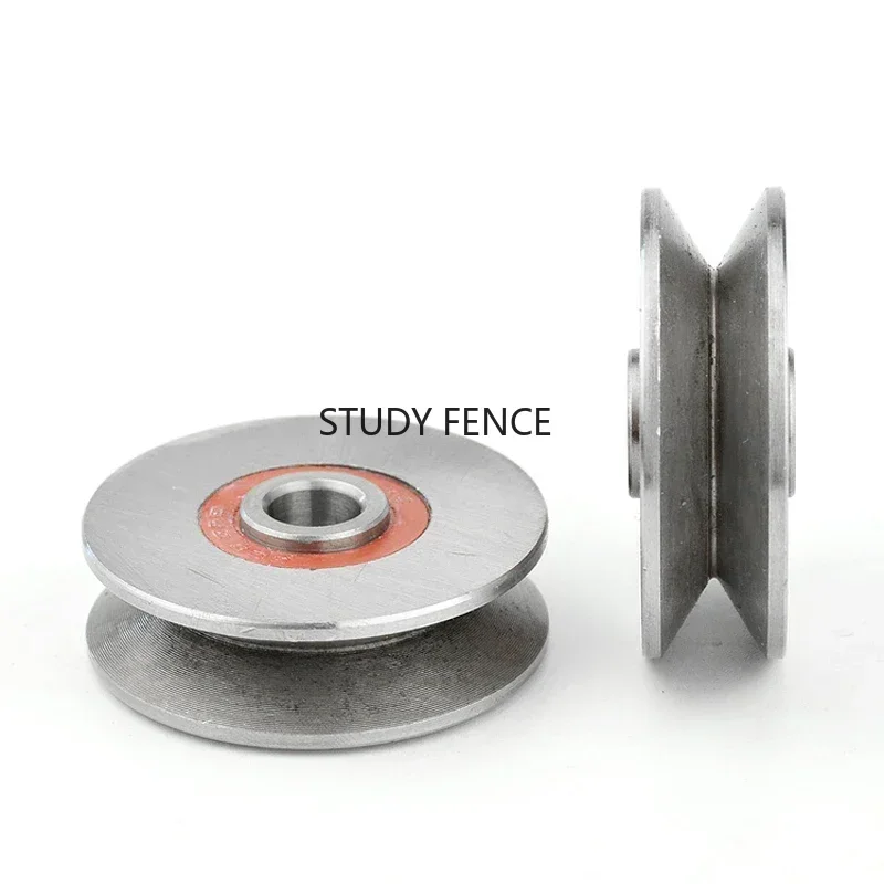 2pcs/lot V-shaped Metal Bearing Wheel, Wire Rope Groove Wheel, Metal V-shaped Guide Wheel, Household Hardware Accessories