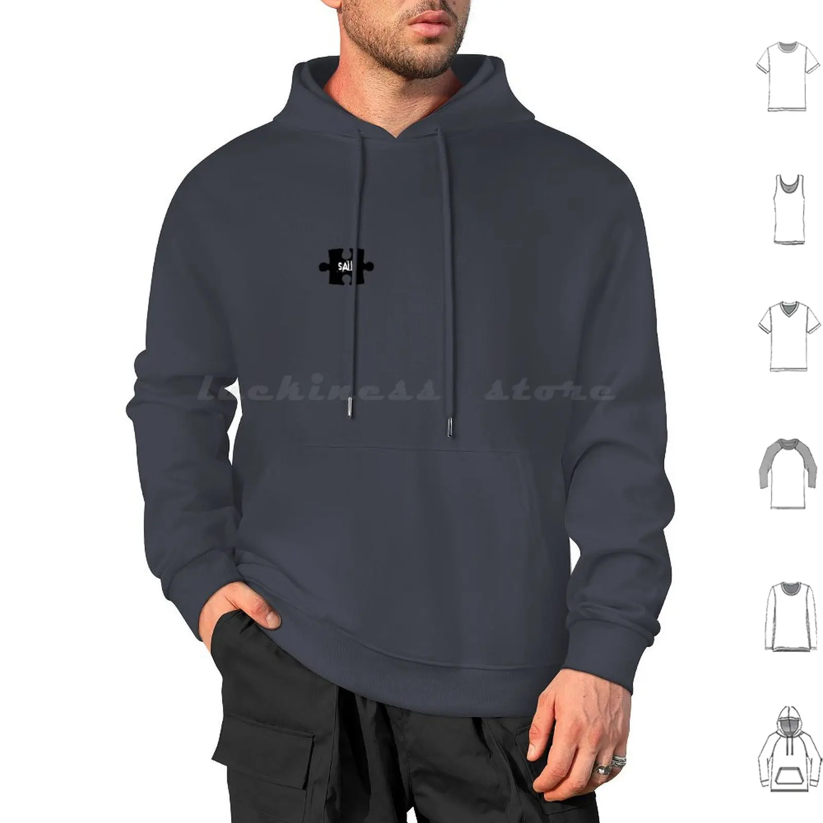 Saw Puzzle Piece Hoodie cotton Long Sleeve Saw Jigsaw Puzzle Puzzle Piece Horror Horrorcore Horror Movies Horror Movie Logo