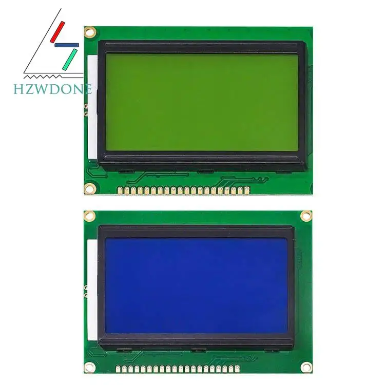 128*64 DOTS LCD module 5V blue screen 12864 LCD with backlight ST7920 Parallel port LCD12864 for arduino