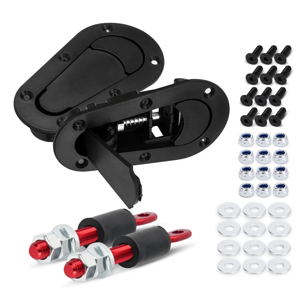 For Easy Installation Hood Lock System Anti Theft Lock ABS Plastic And Aluminum Construction Compact And Sleek Design