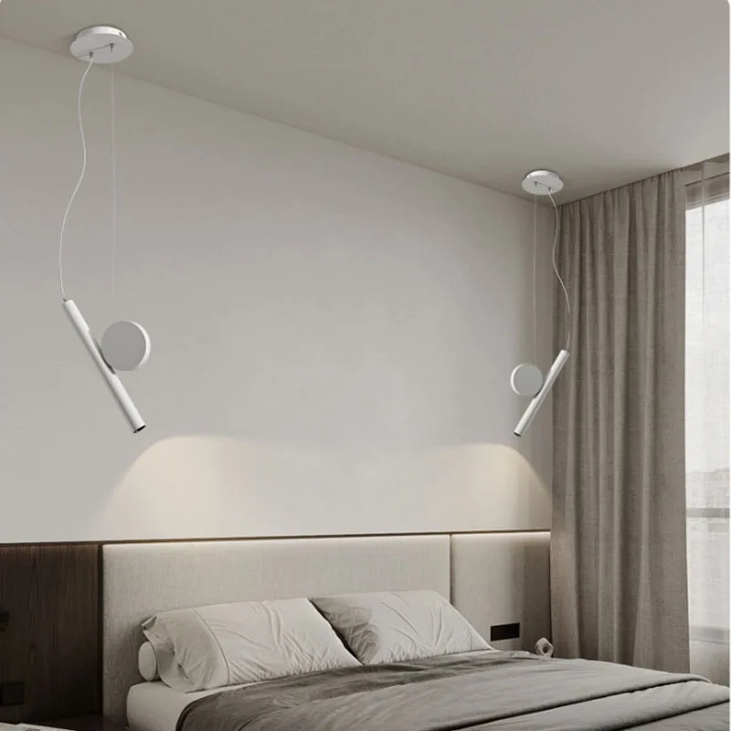 Minimalist Led Bedside Chandelier Creative Restaurant Decoration Bedroom Beside Pendant Light Lustre Modern Iron Lamps