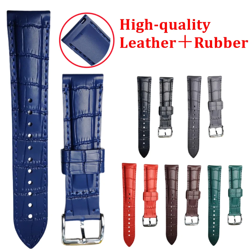 20 21 22mm For Seiko CITIZEN Longines Omega Tissot Jaeger-LeCoultre TAGHeuer HQ Leather Watchband Watch Strap Bracelet Wristband