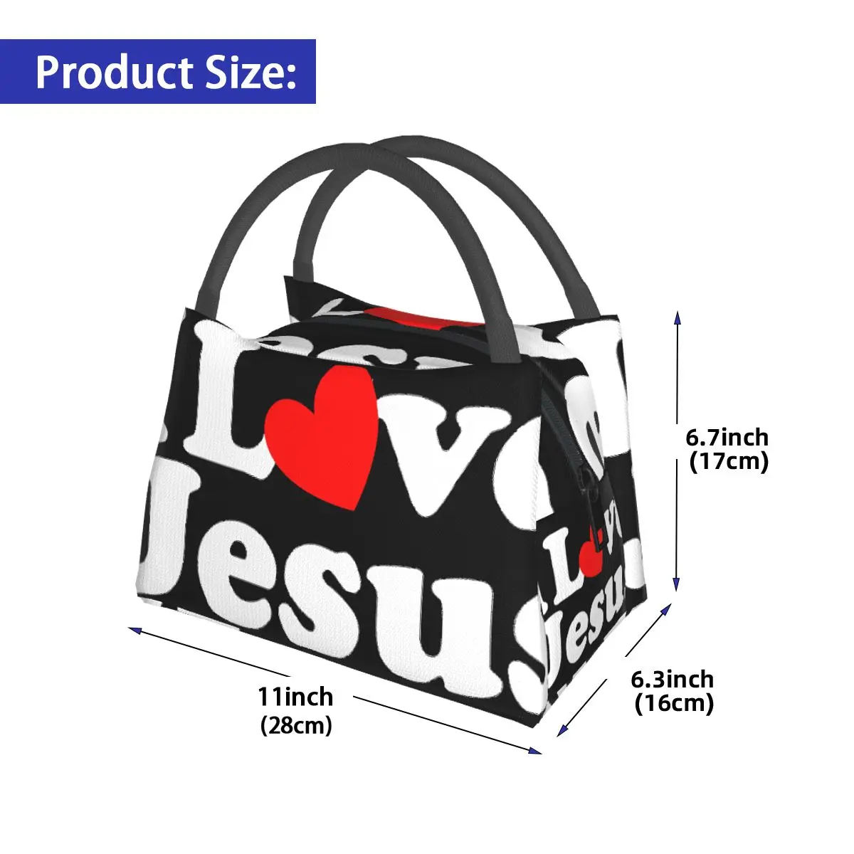 I Love Jesus Portable insulation bag for Cooler Thermal Food Office Pinic Container