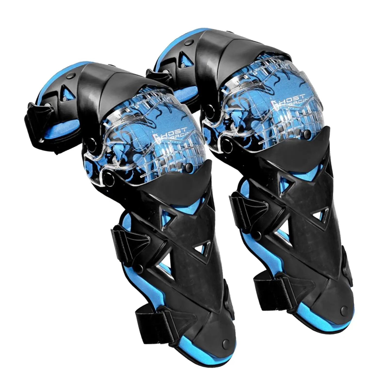 Moto Elbow Knee Guards, Crashproof Protective Kneepad Motocross Bike Pads Protective Gear, 3 Colors , Blue