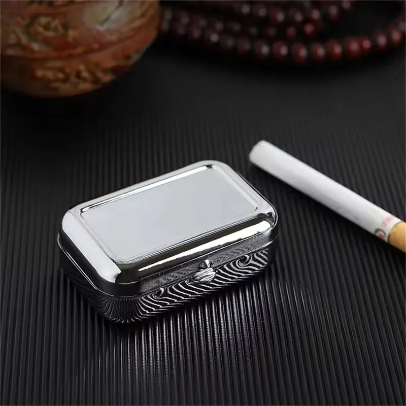1/2 Stück Tragbarer Mini-Metall-Aschenbecher für Autos mit Verschließbarem Deckel, Tisch- und Taschen-Aschenbecher, Raucherzubehör, Geschenk für Männer, für Fahrzeug- und Heimgebrauch – Detail 9