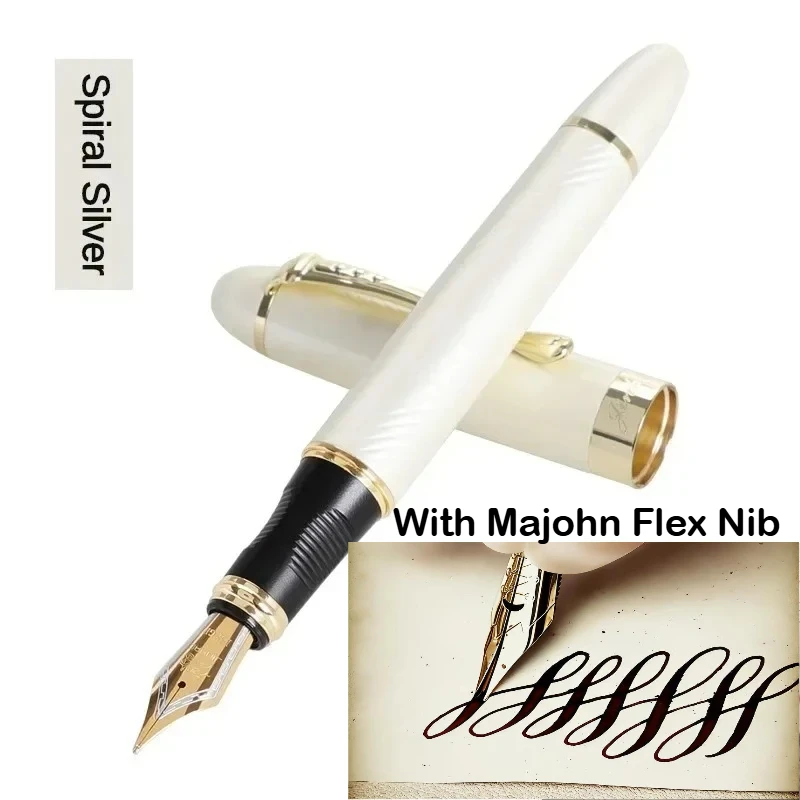 JINHAO X450 Füllfederhalter mit Majohn Flex Nib Kalligraphie-Stift, Metallstifte zum Schreiben, für Schule, Bürobedarf, Schreibwaren – Detail 7
