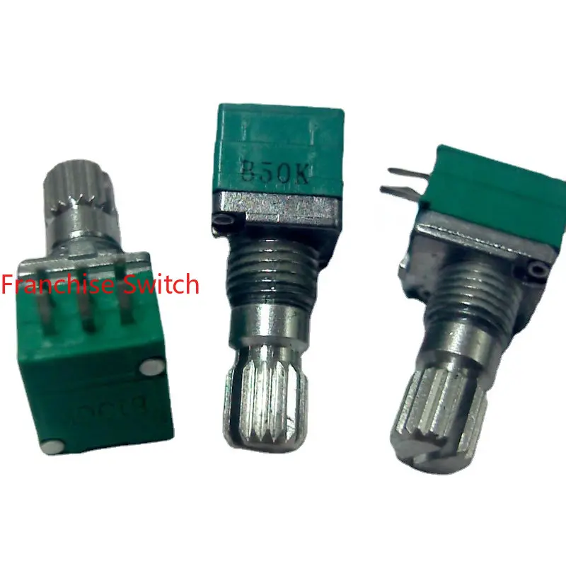 10PCS 9 Type Precision Potentiometer R09  Duplex B10K B50K B100K 15 Spline