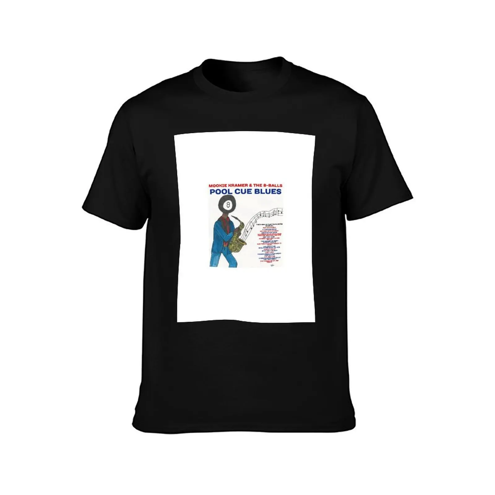 Mookie Kramer & The 8-Balls Album Cover T-Shirt Stylish Print Short Sleeve Tee T-Shirt