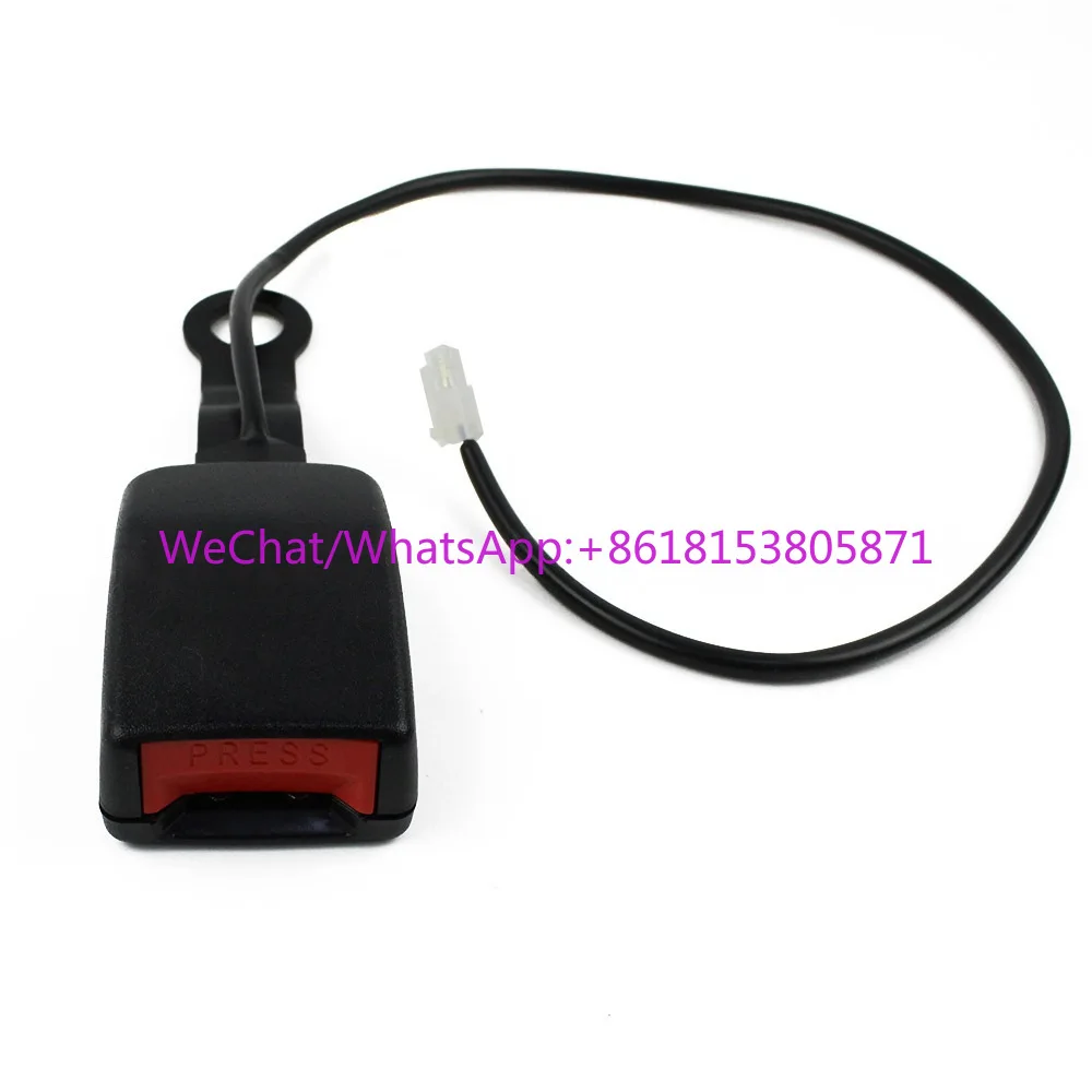 155Mm total length curved discus buckle lock with alarm switch seat belt