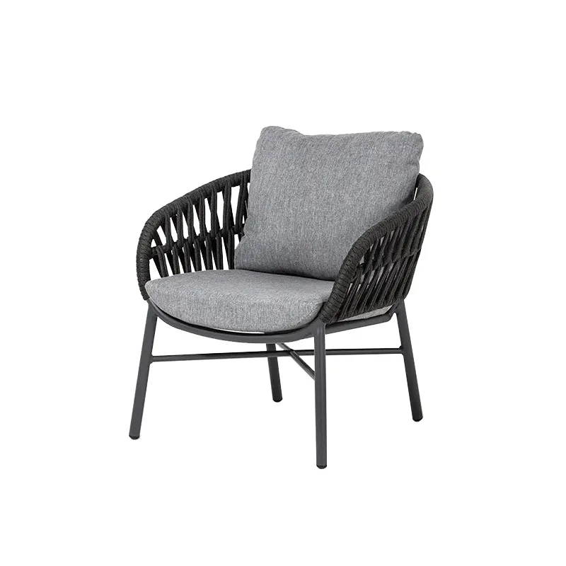 Outdoor rope woven sofa combination hotel terrace balcony living room rattan sofa