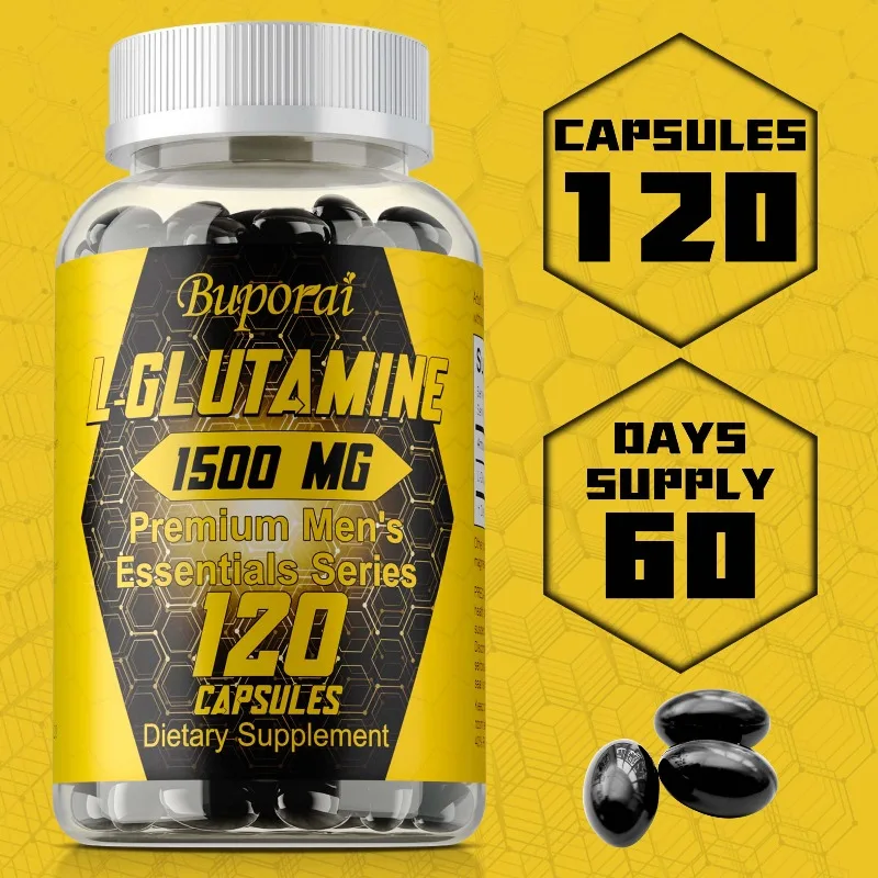 

L-Glutamine Capsules - Support Endurance, Quick Recovery, Muscle Growth & Circulation