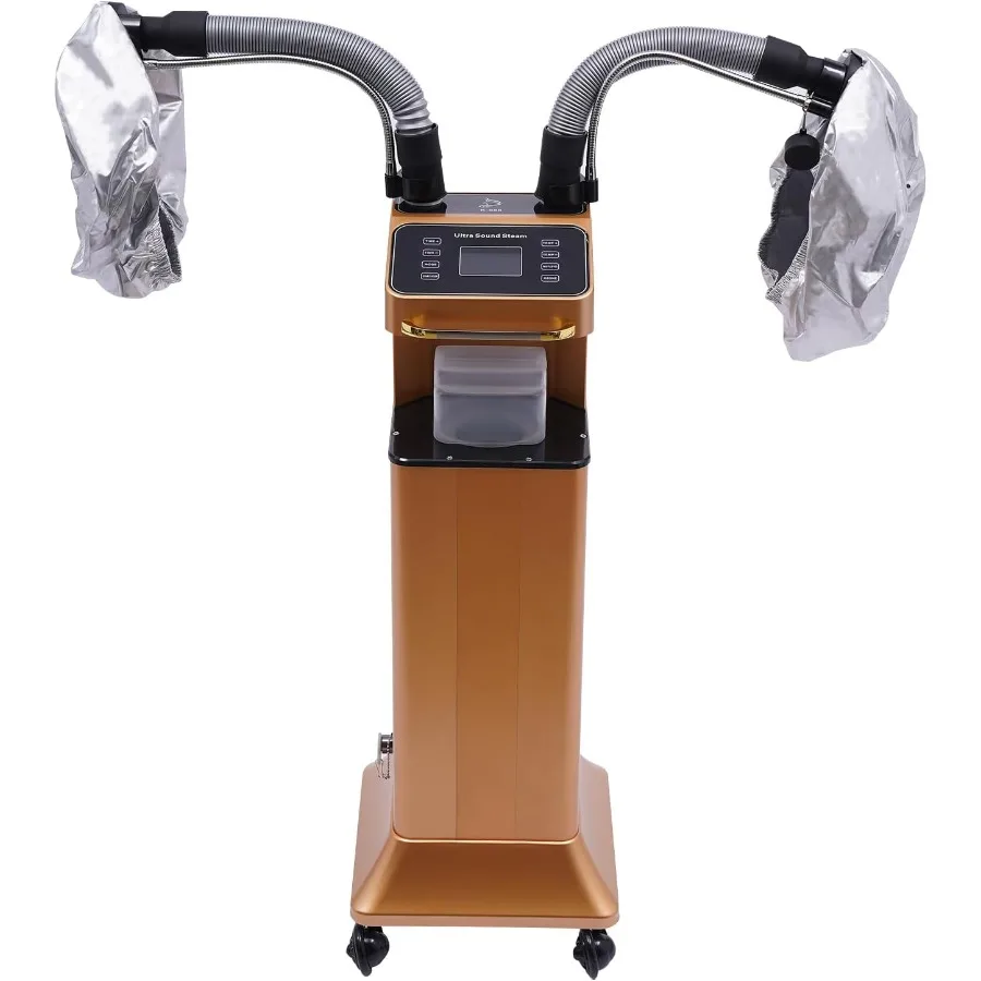 

Nano-пароварка для волос Профессиональный процессор для краски волос Micro Mist с 2 испаривающими колпачками 650 Вт Вертикальная машина для ухода за волосами с рулоном