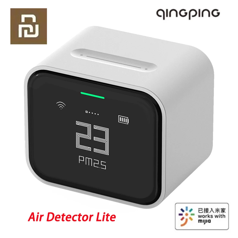 

Qingping Air Detector Lite CO2 PM2.5 PM10 Temperature Humidity Monitor Touch Screen Work With Mihome APP Apple HomeKit