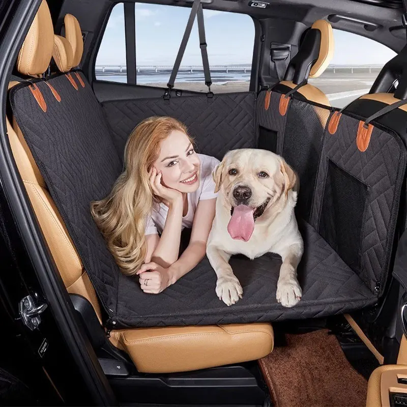 

Waterproof Dog Seat Cover for Car Nonslip Scratch Proof Hammock Durable Soft Pet Back Seat Cover with Zipper Universal Fit