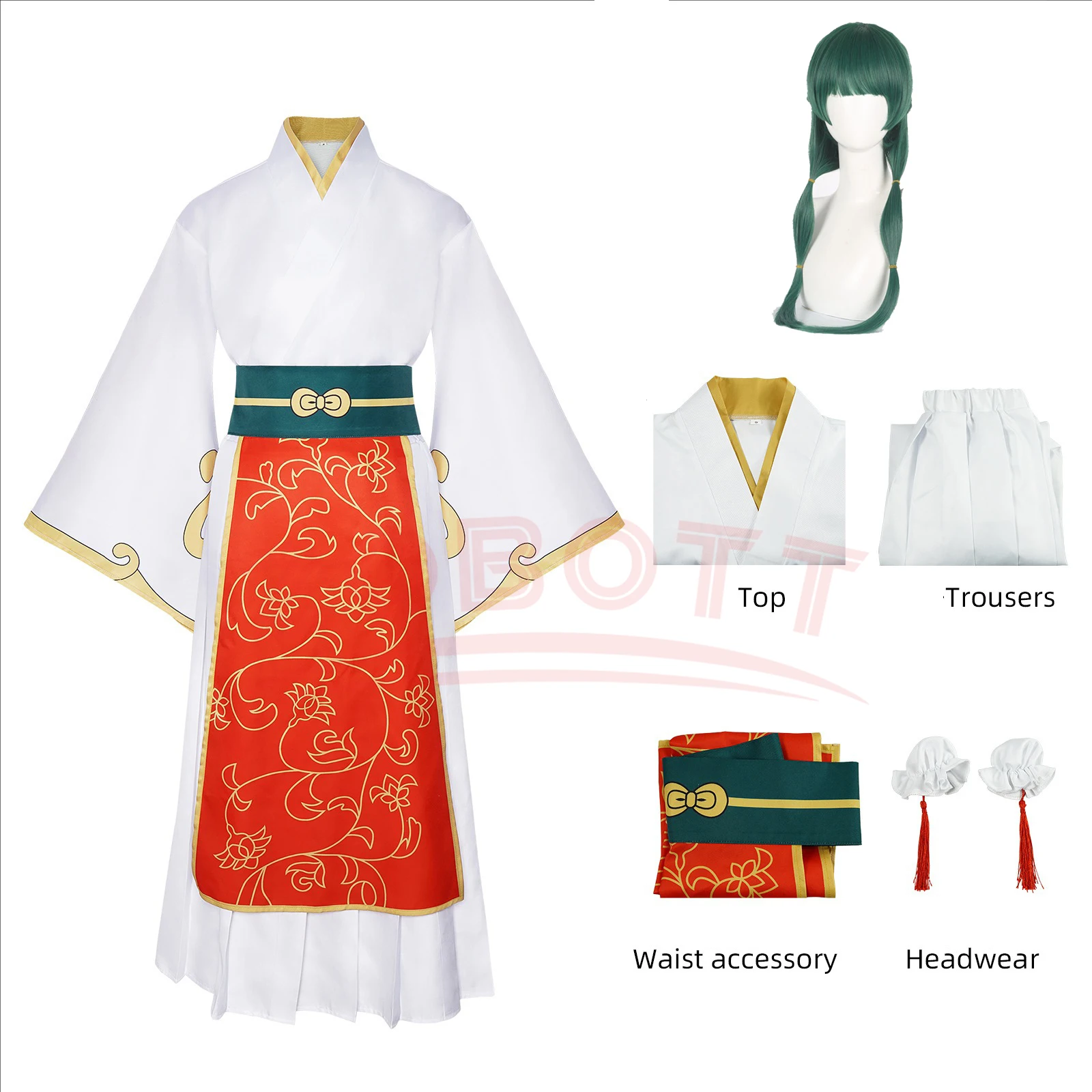 

Аниме The Apothecary Diaries Maomao Косплей Костюм Парик Hanfu Платье для женщин и девочек Головные уборы Kusuriya No Hitorigoto Ролевые игры