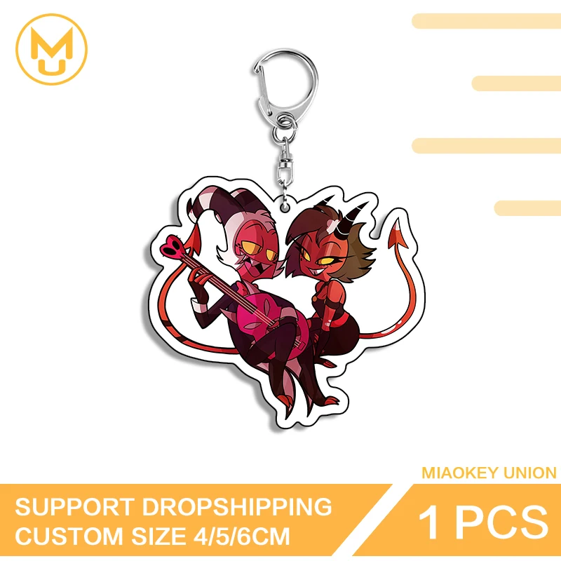 ميلي موكسي الجدة شخصية الاكريليك سلسلة المفاتيح مقاوم للماء الساخن بيع قلادة الدعائم قلادة عصرية جميلة الدعائم #1