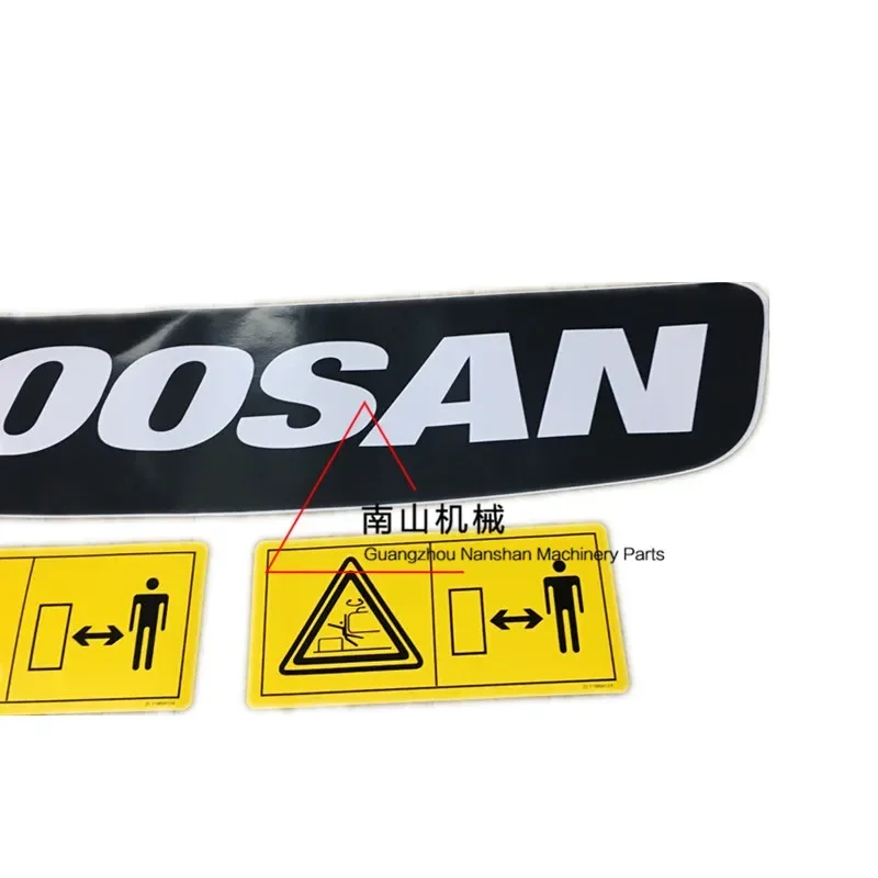 Excavator Parts For Daewoo Doosan DX55 60 75 88-9C Rear Weight Sticker Mark Color Bar Dangerous Sticker