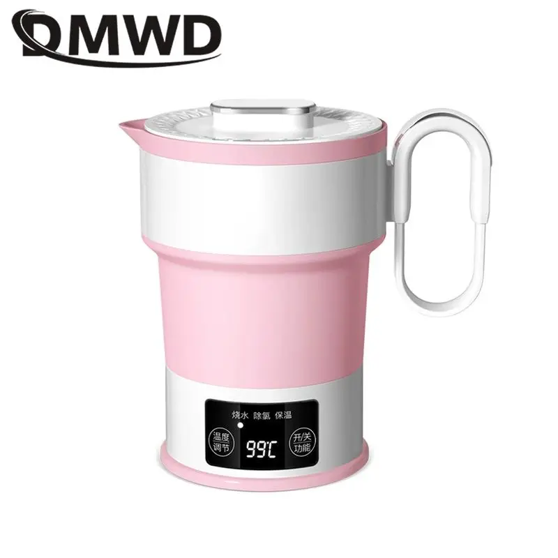 DMWD 0.6L Top Quality Newest Folding Electric Kettle 100V-220V Portable Intelligent Water Heater For Travel Tea Pot Silicone