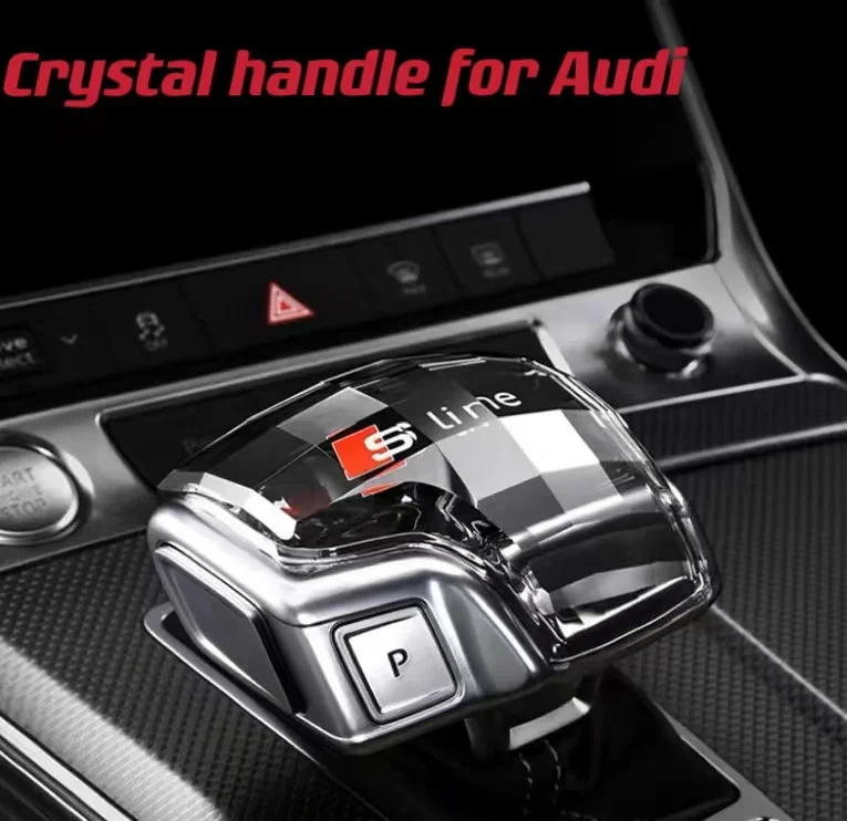 1pc Audi Crystal Gear Shift Knob Cover for Audi Q7 A6 Q8 SQ5 A5 A4 S4 RS5 RS6 A7 SQ8 2016-2024 Gear Lever Handle