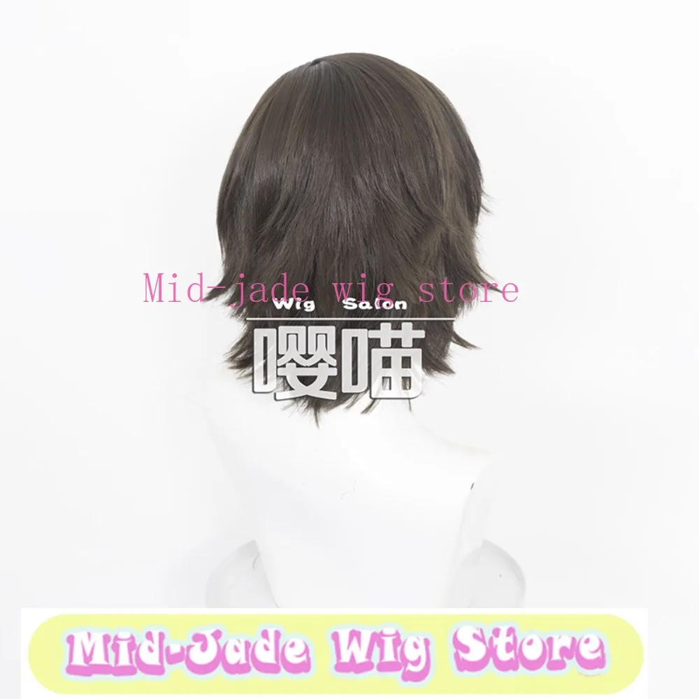 Dentist Role Playing Wig Realistic Scalp Brown Short Hair Heat Resistant Fiber