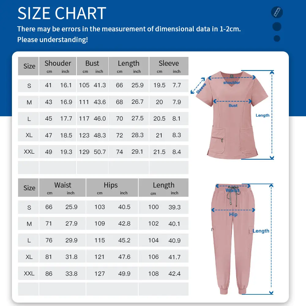 Beauty Salon Doctors Nurses Nursing Staff Two-piece Neutral Work Clothes Multi-functional Frosted Suit Set