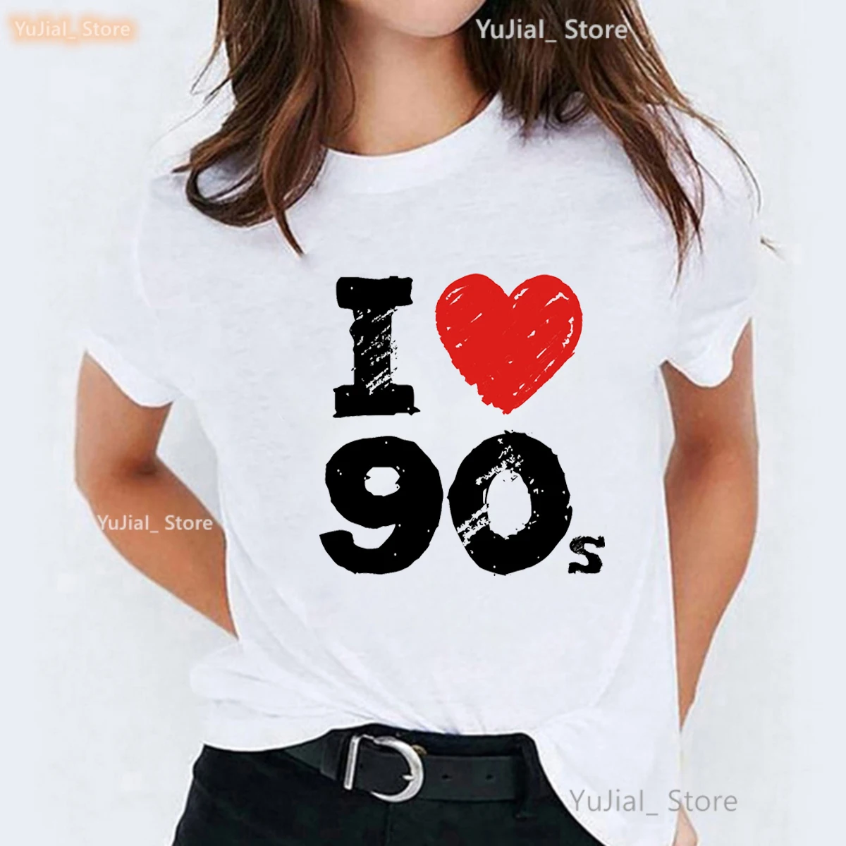 I Love 90s Graphic Printed Tshirt Women Vintage 1990s T-Shirt Female Fashion Classic T-Shirt Female Summer Tops Tee Shirt