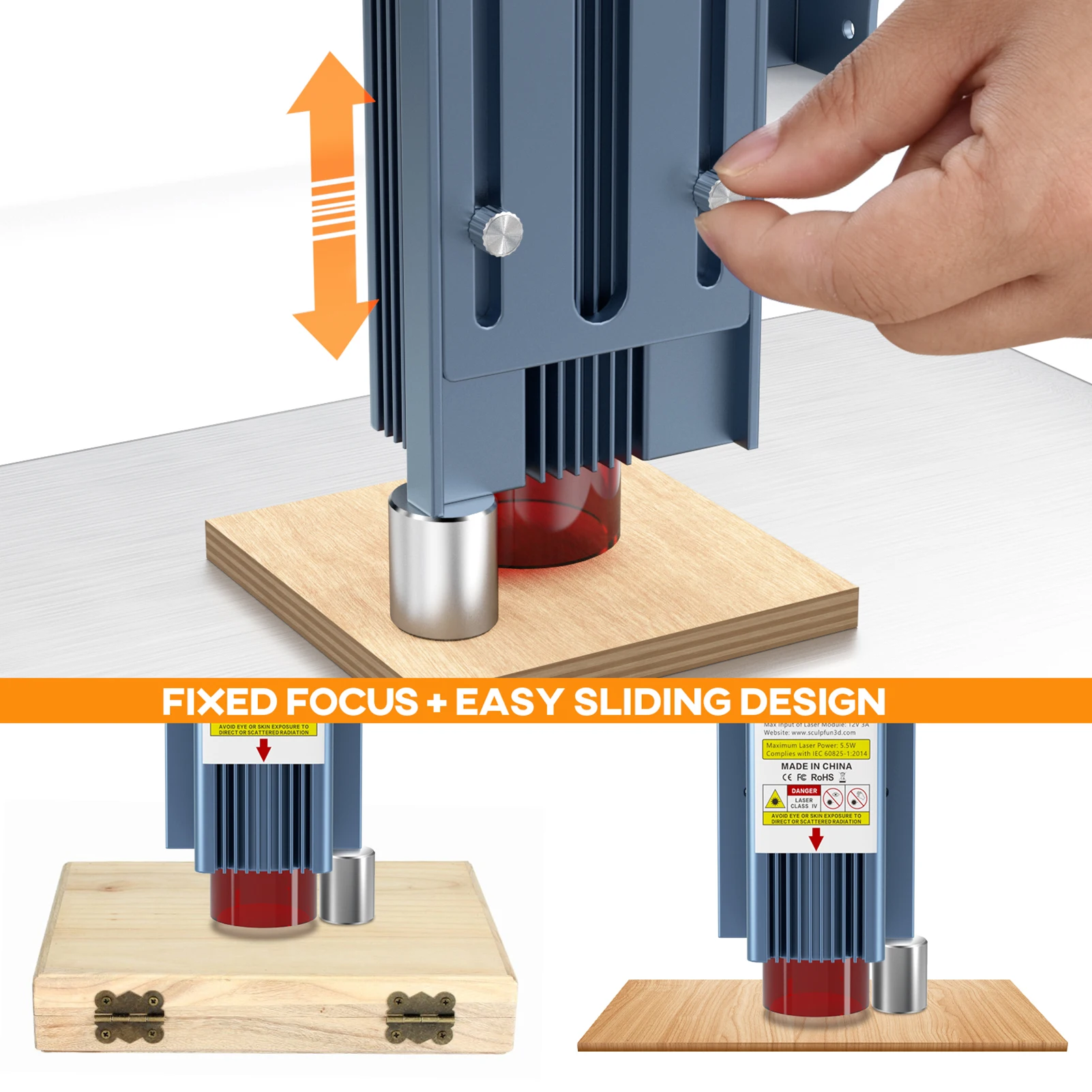 Máquina de grabado láser SCULPFUN S9 de 410x420mm tecnología de modelado de haz láser ultrafino corte de grabador láser de alta precisión