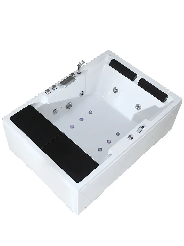 

Embedded double bathtub surfing massage home intelligent heating spa constant hot spring acrylic outdoor bath.