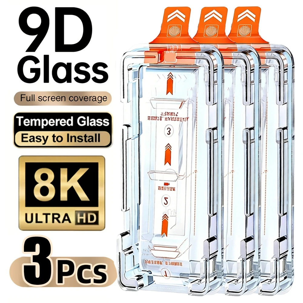NNBILI 3 Stück Gehärtete Glas-Displayschutzfolien für Samsung Galaxy S26 S25 S24 Ultra S25 S23 S22 S21 Plus FE, Einfach zu Installieren