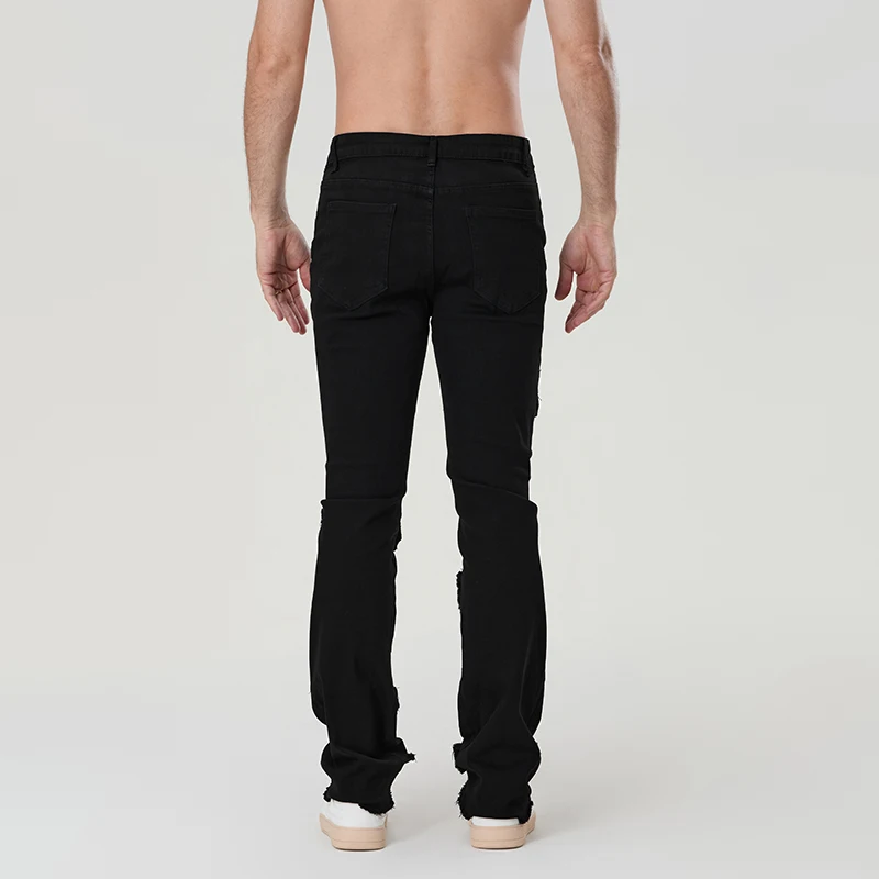 DistMurcia-Pantalon en denim déchiré pour homme, pantalon cargo skinny, streetwear décontracté, fjwith Pockets