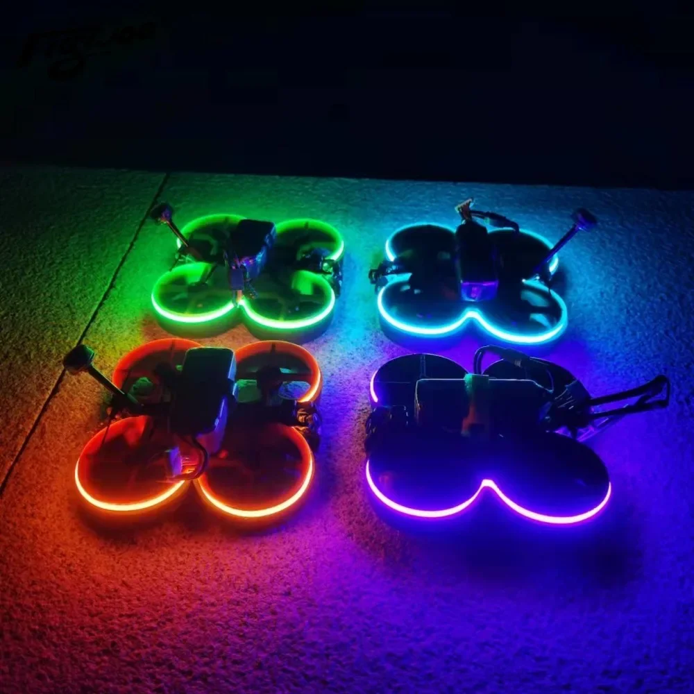 شريط إضاءة LED نيون 12 فولت تيار مستمر 1 متر، عرض 4 مم لطائرة بدون طيار FPV DIY متوافق مع نظام CineRace20 وDJI Avatar HD ضوء الطيران الليلي #6