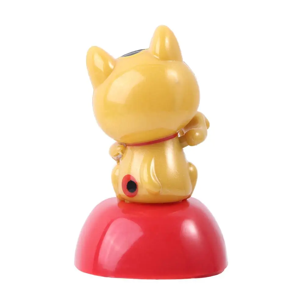 Figurine Statue Classic Swing Doll Solar Power Solar Toys Dancing Lucky Cat Figure Lucky Cat Model Toys Shaking Head Swing Doll