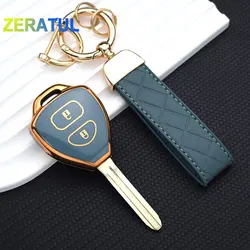 2/3/4Buttons Auto Key Shell Fob Holder Bag for Toyota Corolla VIOS Camry Yaris RAV4 HiLux Cruiser Fortuner Car Key Case Cover