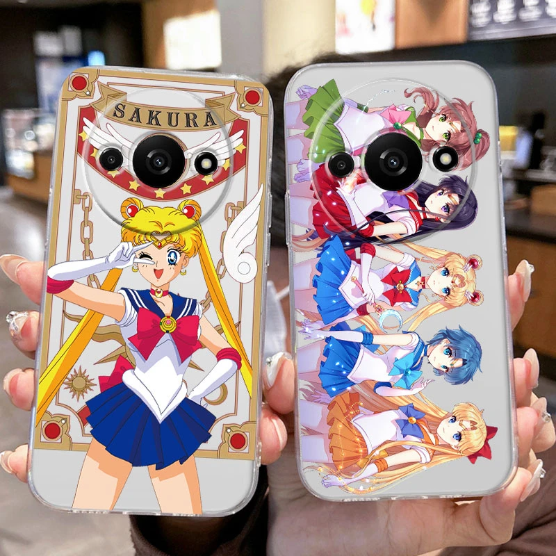 جراب هاتف كرتوني لـ Xiaomi Redmi ، سيليكون شفاف ، TPU ، غطاء ناعم ، البحارة والأرانب ، البحارة والأرانب ، الفتيات والفتيات ، A3 و A3X ، POCO C61