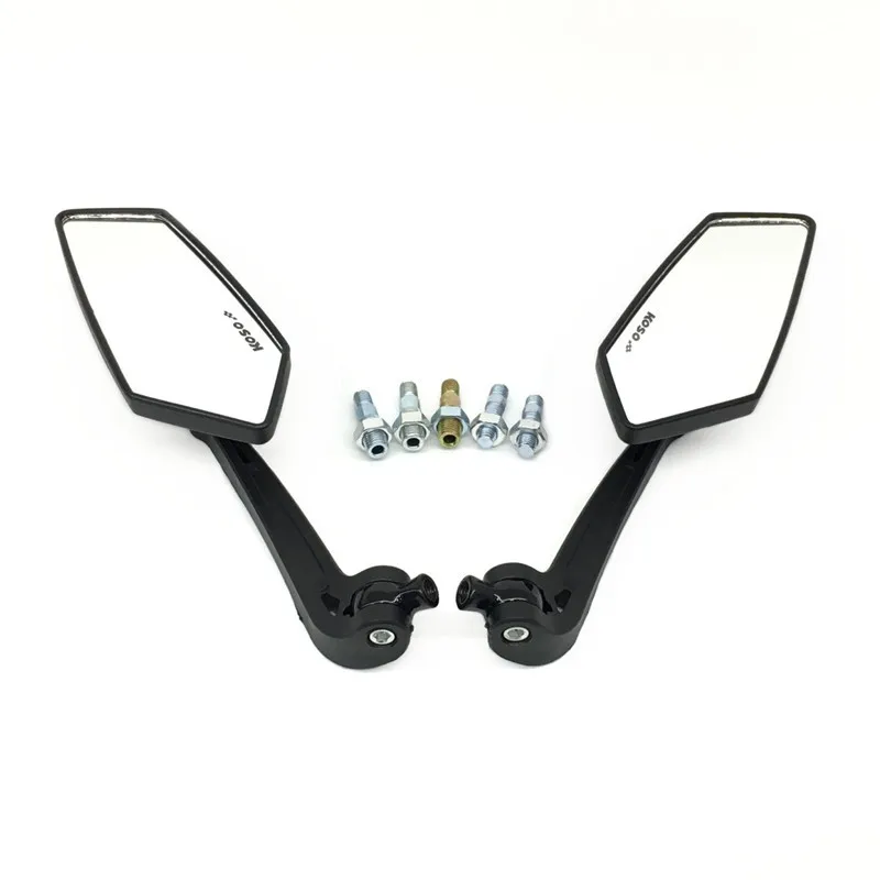 Universal Motorcycle 8mm 10mm KOSO Mirror Scooter E-Bike Cafe Racer Retro Rearview Mirrors Electrombile HD Vision Side Mirror