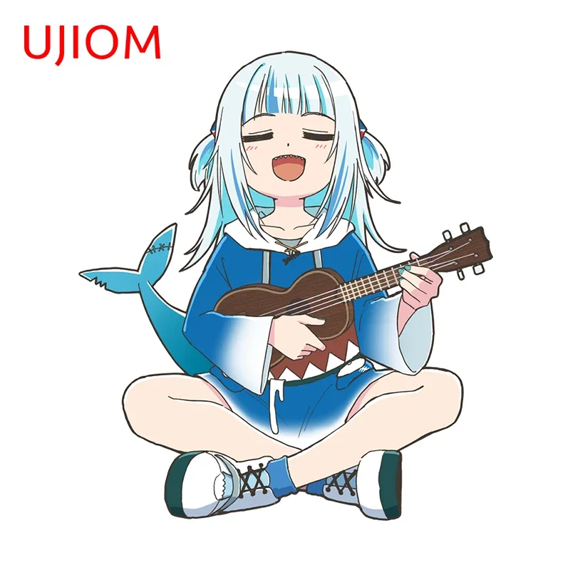 UJIOM Cute Gawr Gura Hololive Wall Sticker Cute Charming Delicate Graphics Decal Elegant Edgy Suitable For Smooth Surfaces
