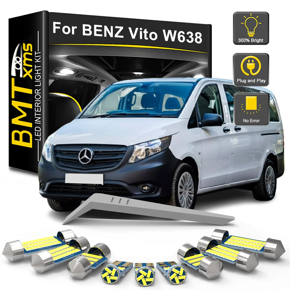 

BMTxms 6/10PCS Canbus For Mercedes Benz Vito W638 1996-1999 2000 2001 2002 2003 Car LED Interior Light Kit Lamp Bulb Accessories