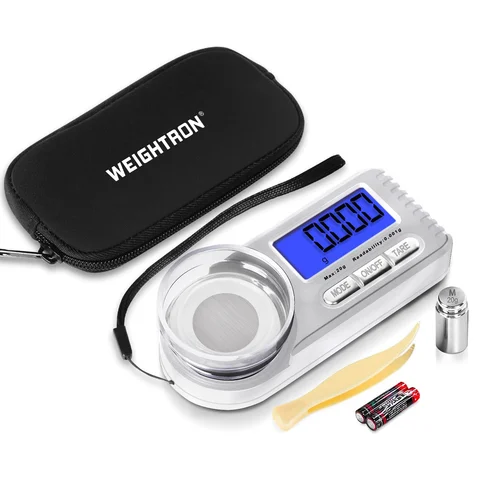 디지털 밀리그램 스케일, 20g x 0.001g LCD 디스플레이가 있는 미니 고정밀 Mg 스케일 6개 휴대용 보석 스케일, 마이크로 그램
