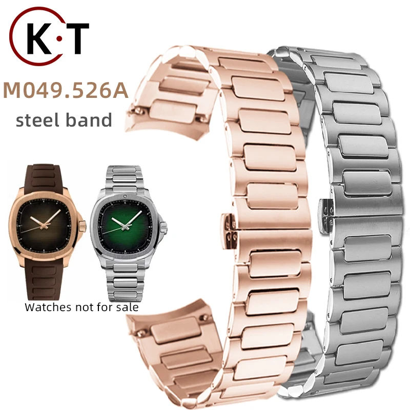 

NEW TV M049 Metal Strap For Mido Multifort TV watch band M049526A Curved End Solid Stainless Steel Strap Arc Shaped End Bracelet