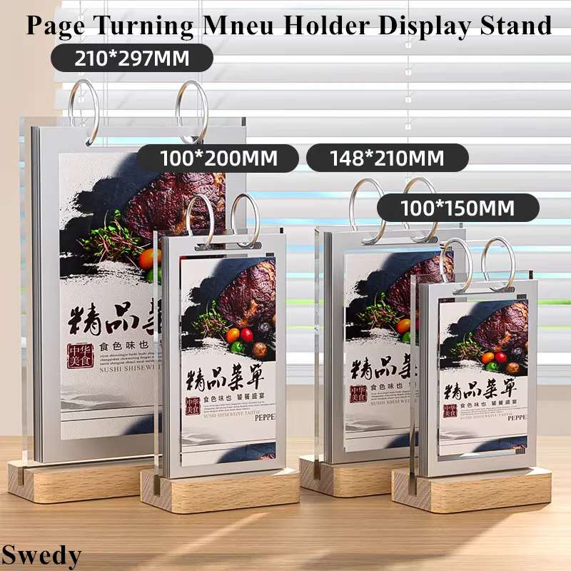 

A6 148x105 мм Т-образный акриловый держатель для вывески, подставка для дисплея, ценник, держатель для карт, ресторанный стол, меню, держатель для бумаги