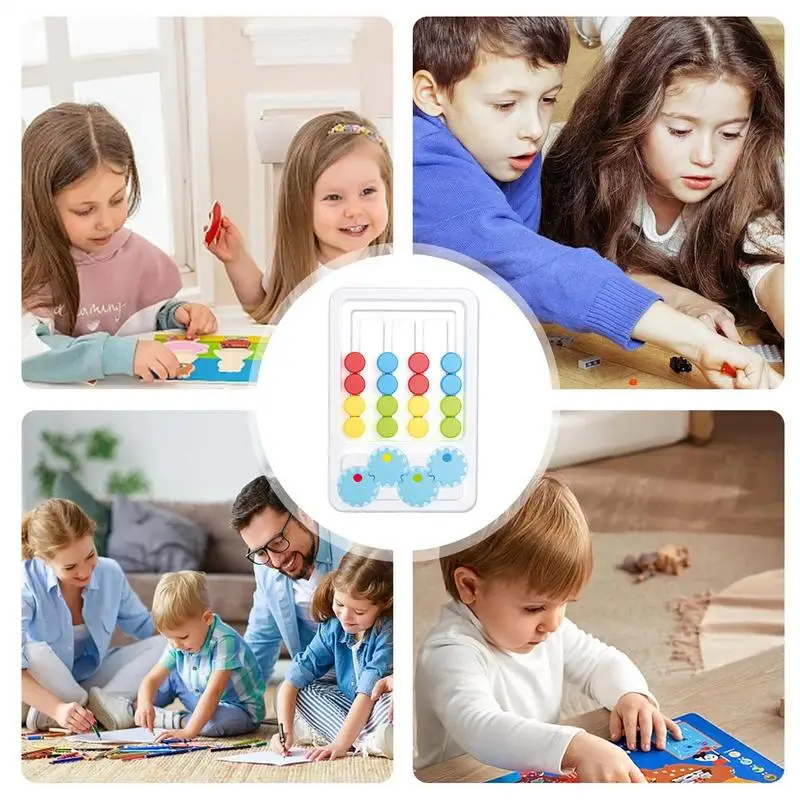 Puzzles de société en bois pour tout-petits, toboggan pour enfants, jouets de motricité fine, jeux de société, activités d'apprentissage alth