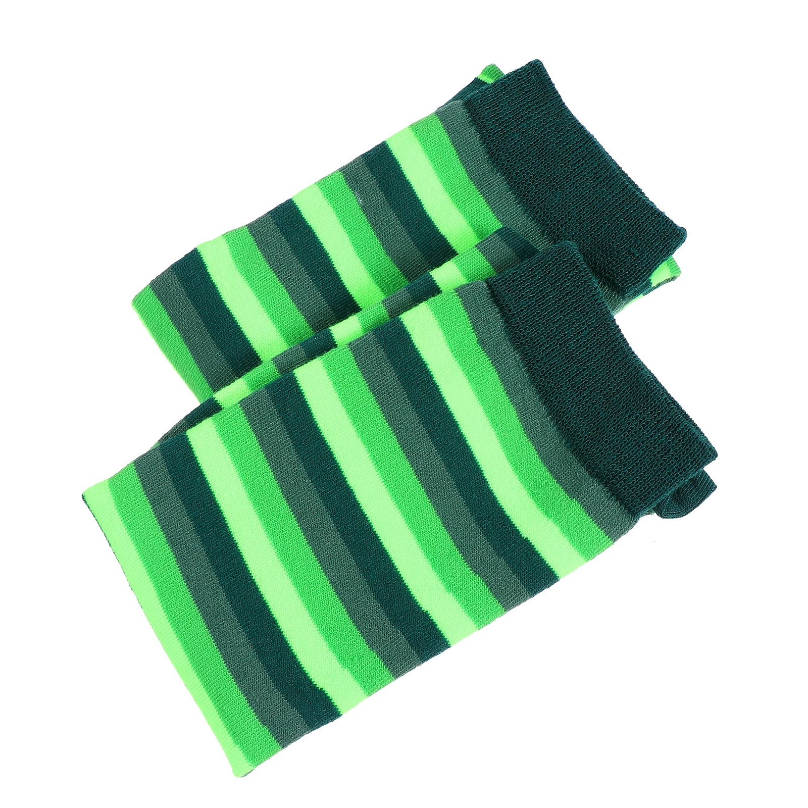 

1 Pair St. Patrick'S Day Socks Shamrock Striped Durable Premium Material Comfortable Moisture Wicking Breathable Green