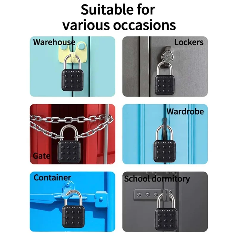 

BAAY Tuya Bluetooth Smart Fingerprint Door Lock Keyless Quick Unlock Anti Theft Padlock IP67 Waterproof Home Securit Lock-A Dura